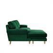 Lela Sofa Hunter Green Velvet  Upholstered Sinuous Spring