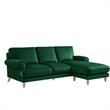 Lela Sofa Hunter Green Velvet  Upholstered Sinuous Spring