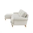 Lela Sofa Cream Linen Upholstered Sinuous Spring
