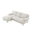 Lela Sofa Cream Linen Upholstered Sinuous Spring