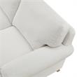 Lela Sofa Cream Linen Upholstered Sinuous Spring
