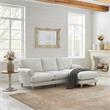 Lela Sofa Cream Linen Upholstered Sinuous Spring