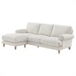 Lela Sofa Cream Linen Upholstered Sinuous Spring