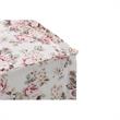 Capri  Ottoman  Cluster  Red  Linen  Upholstered  Piping  Accents