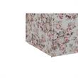 Capri  Ottoman  Cluster  Red  Linen  Upholstered  Piping  Accents
