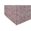 Capri  Ottoman  Paisley Red  Linen  Upholstered  Piping  Accents