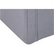 Yazmin  Bench  Light  Gray  Linen  Upholstered  Piping  Details