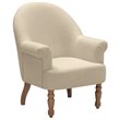 Essence Accent Chair Light Beige Linen  Upholstered Flared arms