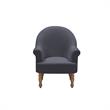 Essence  Accent Chair Dark Gray Linen  Upholstered  Flared  Arms