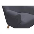Essence  Accent Chair Dark Gray Linen  Upholstered  Flared  Arms