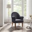 Essence  Accent Chair Dark Gray Linen  Upholstered  Flared  Arms