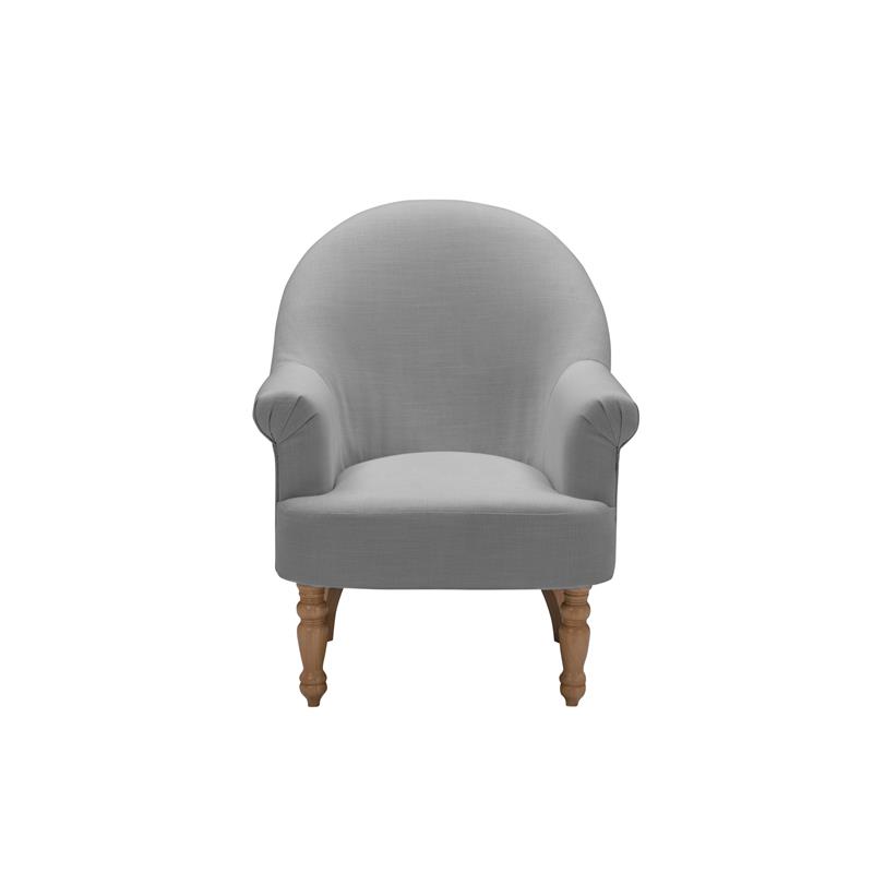 Essence  Accent  Chair  Gray  Linen  Upholstered  Flared  arms