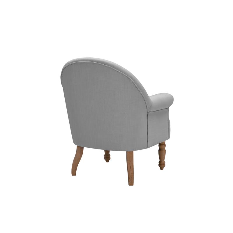 Essence  Accent  Chair  Gray  Linen  Upholstered  Flared  arms