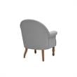 Essence  Accent  Chair  Gray  Linen  Upholstered  Flared  arms