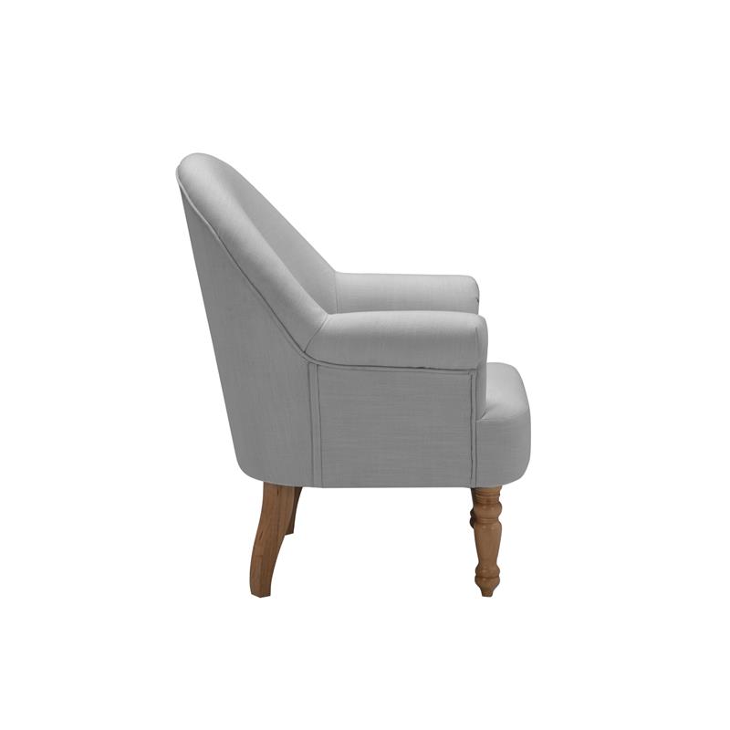 Essence  Accent  Chair  Gray  Linen  Upholstered  Flared  arms