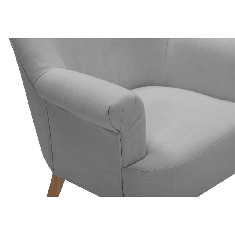 Essence  Accent  Chair  Gray  Linen  Upholstered  Flared  arms