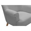 Essence  Accent  Chair  Gray  Linen  Upholstered  Flared  arms