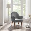 Essence  Accent  Chair  Gray  Linen  Upholstered  Flared  arms