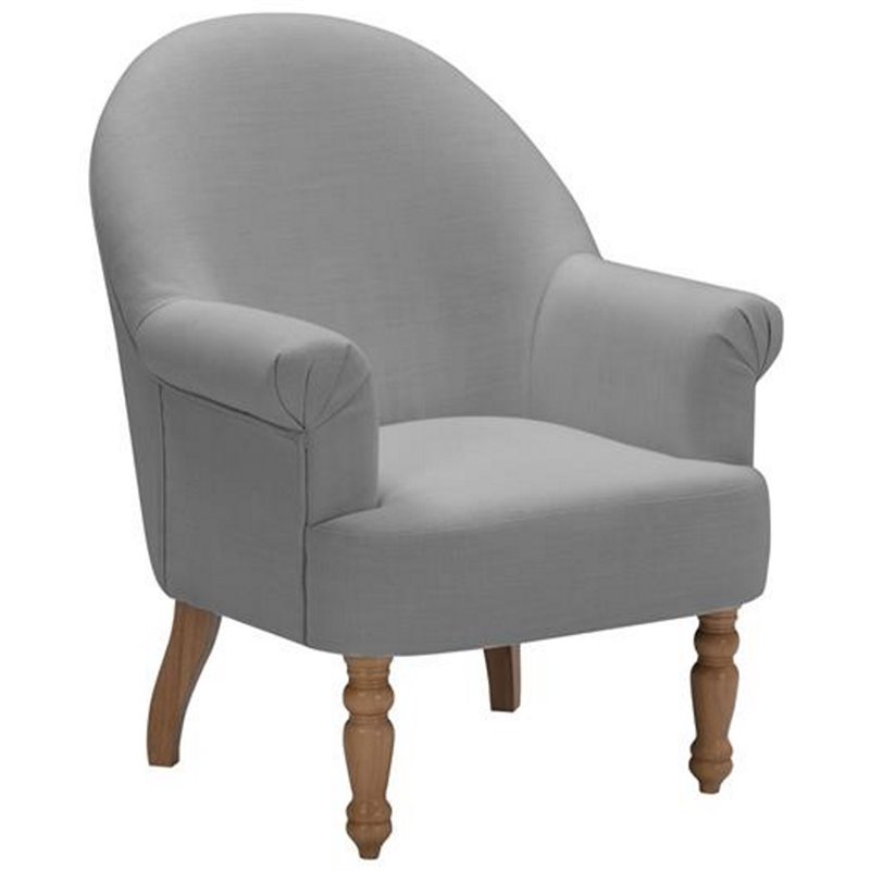 Essence  Accent  Chair  Gray  Linen  Upholstered  Flared  arms