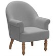 Essence  Accent  Chair  Gray  Linen  Upholstered  Flared  arms
