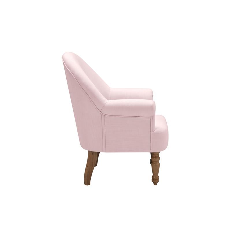 Essence  Accent  Chair  Pink Linen  Upholstered Flared  Arms