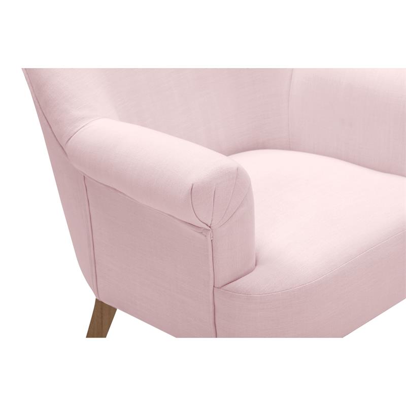 Essence  Accent  Chair  Pink Linen  Upholstered Flared  Arms