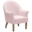 Essence  Accent  Chair  Pink Linen  Upholstered Flared  Arms