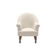 Essence  Accent  Chair  Cream  White  Linen  Upholstered  Flared  arms