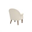 Essence  Accent  Chair  Cream  White  Linen  Upholstered  Flared  arms