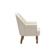 Essence  Accent  Chair  Cream  White  Linen  Upholstered  Flared  arms