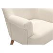Essence  Accent  Chair  Cream  White  Linen  Upholstered  Flared  arms