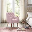 Rayleigh  Accent  Chair  Pink  Linen  Upholstered  Flared  Arms