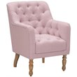 Rayleigh  Accent  Chair  Pink  Linen  Upholstered  Flared  Arms