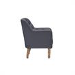 Rayleigh  Accent  Chair Dark  Gray  Linen  Upholstered  Flared  Arms