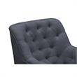 Rayleigh  Accent  Chair Dark  Gray  Linen  Upholstered  Flared  Arms