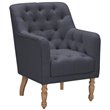 Rayleigh  Accent  Chair Dark  Gray  Linen  Upholstered  Flared  Arms
