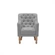 Rayleigh  Accent  Chair  Gray  Linen  Upholstered  Flared  Arms