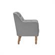 Rayleigh  Accent  Chair  Gray  Linen  Upholstered  Flared  Arms