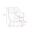 Rayleigh  Accent  Chair  Gray  Linen  Upholstered  Flared  Arms