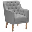 Rayleigh  Accent  Chair  Gray  Linen  Upholstered  Flared  Arms