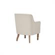 Rayleigh  Accent  Chair  Cream  White  Linen  Upholstered  Flared  Arms