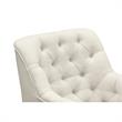 Rayleigh  Accent  Chair  Cream  White  Linen  Upholstered  Flared  Arms