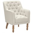 Rayleigh  Accent  Chair  Cream  White  Linen  Upholstered  Flared  Arms