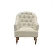 Jamiyah  Accent  Chair  Light  Beige  Linen  Upholstered  Curved  Back