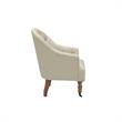 Jamiyah  Accent  Chair  Light  Beige  Linen  Upholstered  Curved  Back