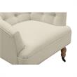 Jamiyah  Accent  Chair  Light  Beige  Linen  Upholstered  Curved  Back