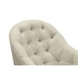 Jamiyah  Accent  Chair  Light  Beige  Linen  Upholstered  Curved  Back