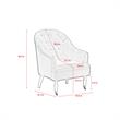 Jamiyah  Accent  Chair  Light  Beige  Linen  Upholstered  Curved  Back