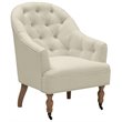 Jamiyah  Accent  Chair  Light  Beige  Linen  Upholstered  Curved  Back