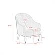 Jamiyah  Accent  Chair  Gray  Linen  Upholstered  Curved  Back